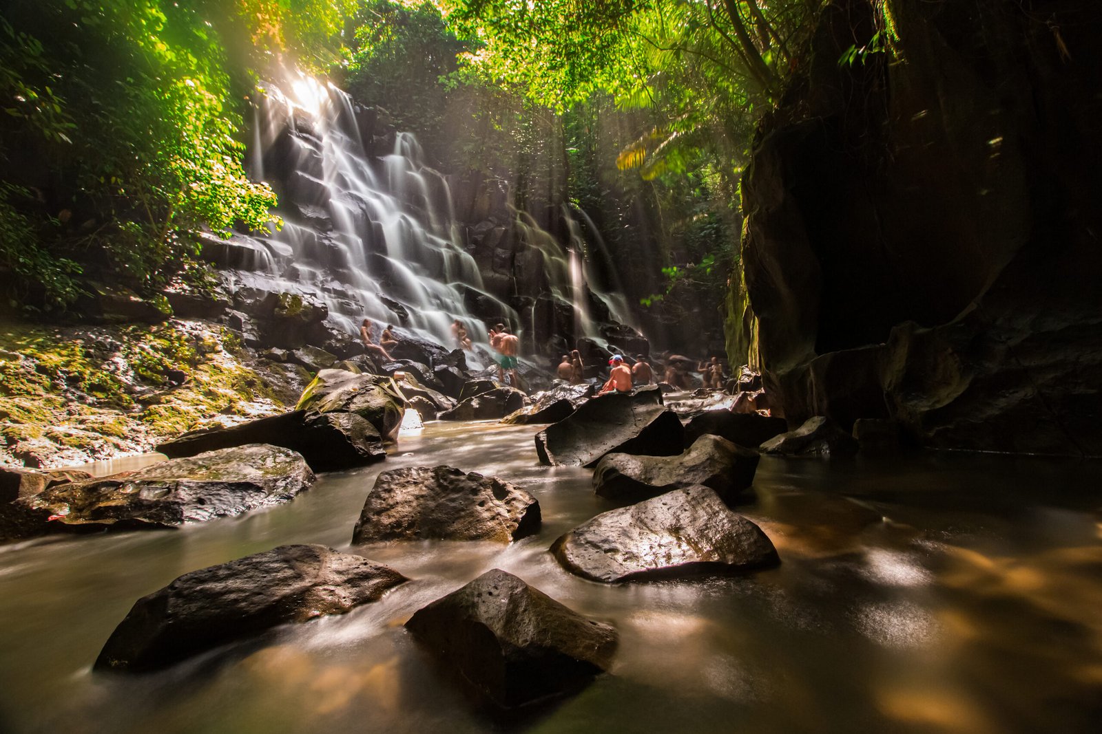 Beautiful Kanto Lampo Waterfall (air terjun Kanto Lampo) not far from Ubud, Bali, Indonesia