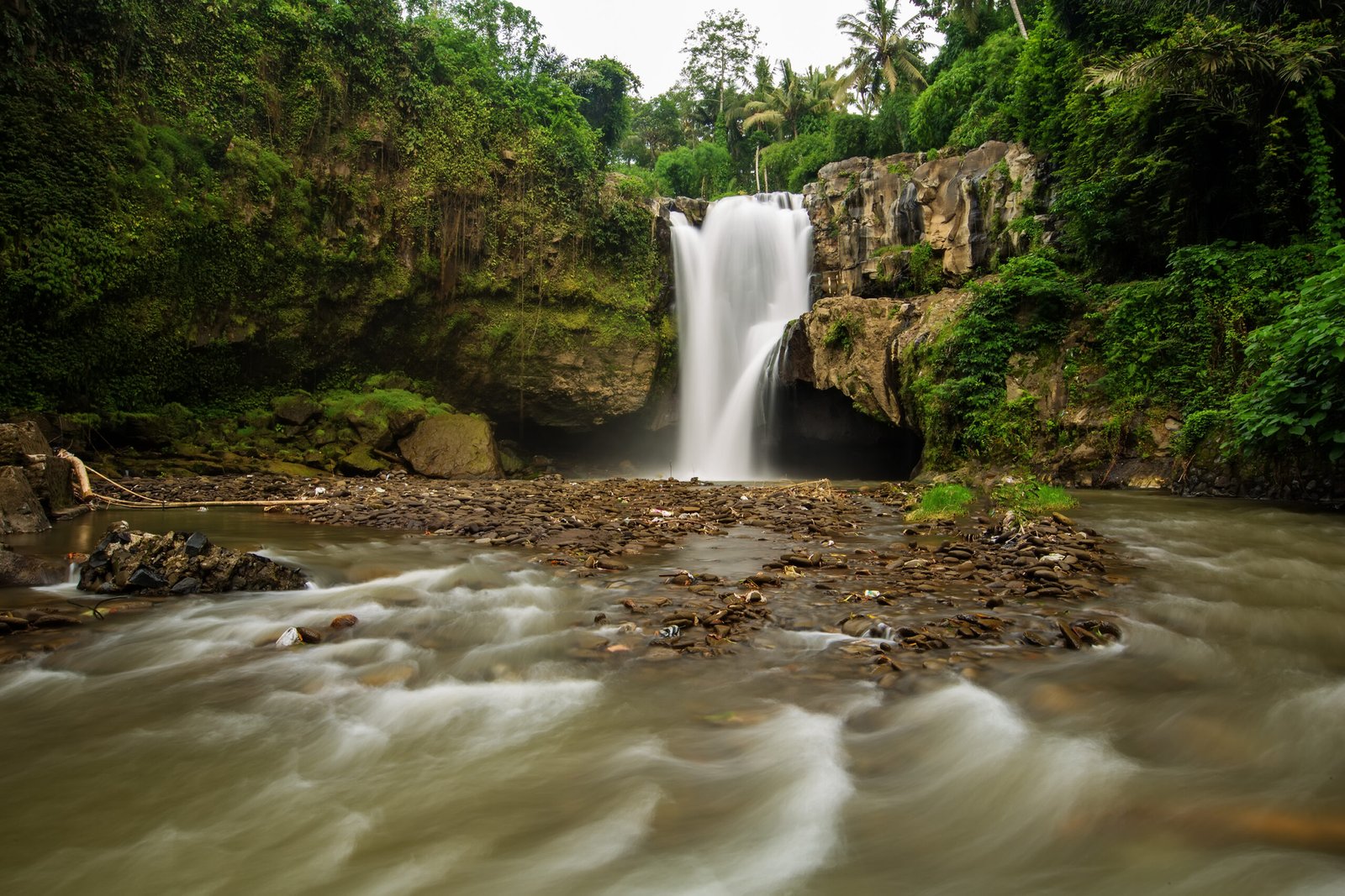 Famous Tegenungan not far from Ubud on Bali in Indonesia